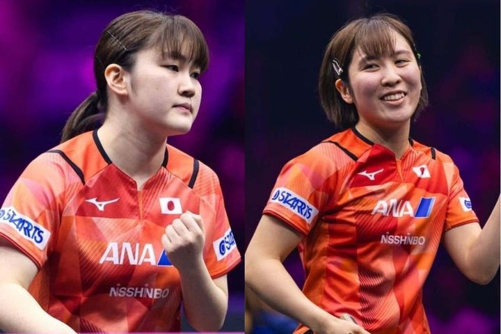大藤沙月、平野美宇（C）WTT