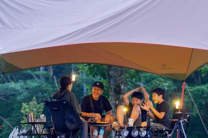 shiromaniさんのファミリーキャンプの様子