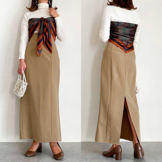 lattice ビッグスカーフ アレンジ 胸元に巻きつけてビスチェ風