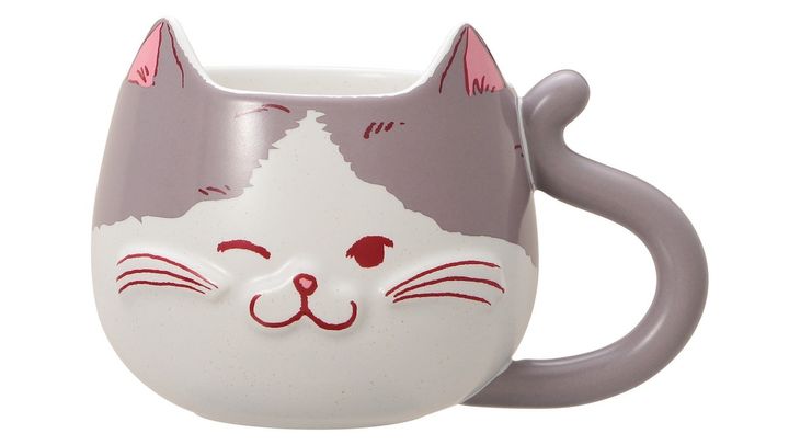 「バレンタイン2025 マグキャットフェイスグレー」355ml 2850円