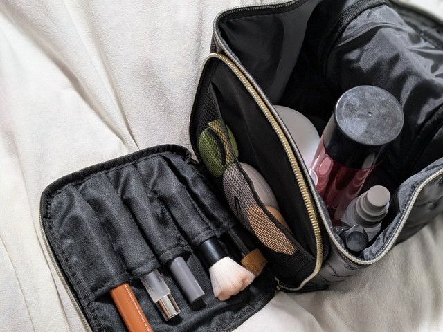 キルティングドレッサーポーチをメイクポーチにしたところ