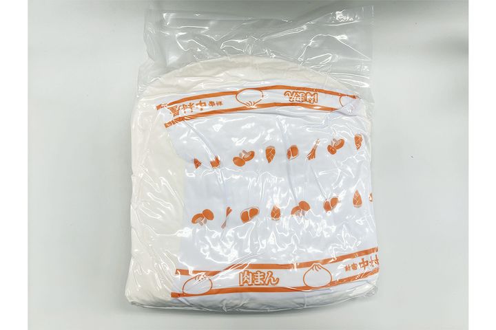  肉まんBIGクッション（圧縮されている図）