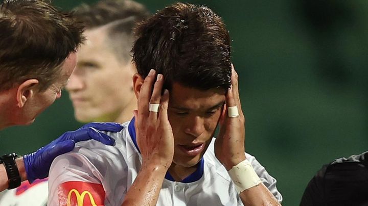 34歳の元日本代表選手、19歳の弾丸シュートが頭部直撃…脳震盪で最低8日休養