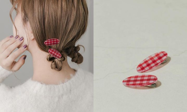 画像: 「ギンガムチェック2セットピン」￥1,320 出典：スメリー