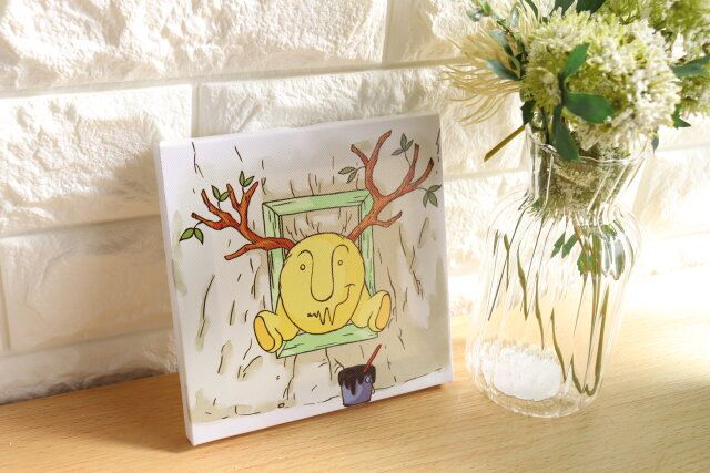 セリアの油絵みたいなプーさん アートパネル 15cm（笑顔・おしり）