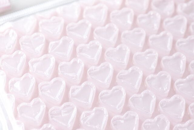 ダイソーのプチプチポーチのエアパッキンの形