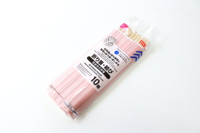 ダイソー 折り箸・結び（国産桧元禄箸10膳）