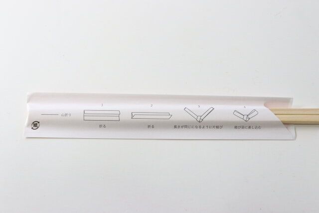 折り箸・結び（国産桧元禄箸10膳） 箸袋