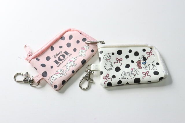 セリア ＜101＞キーホルダー付き L字ファスナーポーチ カラーバリエーション