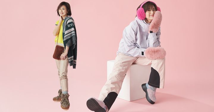 東原亜希さんのゲレンデに映えるスキーウェアコーデ