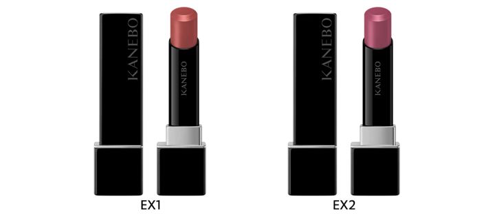 カネボウ ルージュスターブリーズ （左） EX1（Melodious Coral）、（右） EX2（Spring Has Come）