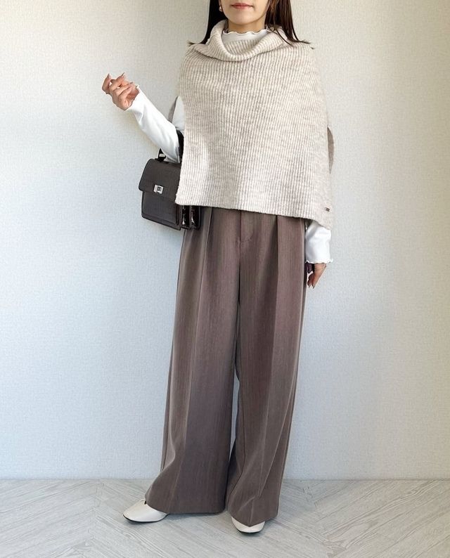 しまむらニットケープ5