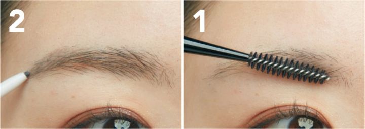 【平行眉の書き方①】 1&2