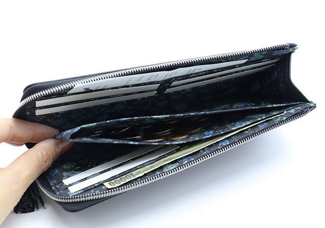 リンネル3月号 付録 ADIEU TRISTESSE kazumi 増刊号 黒財布 小銭入れ カードポケット