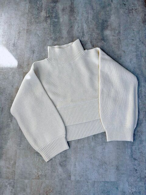 coca ニットセットアップワンピース アイボリー トップス