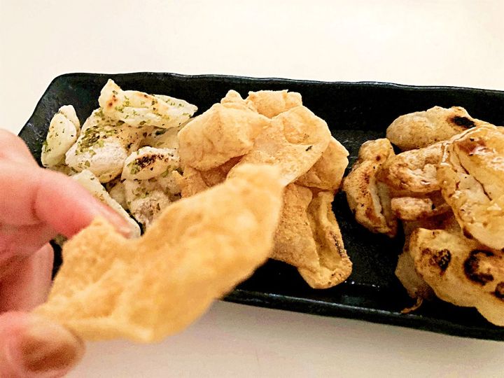 きな粉味の切り餅おかき