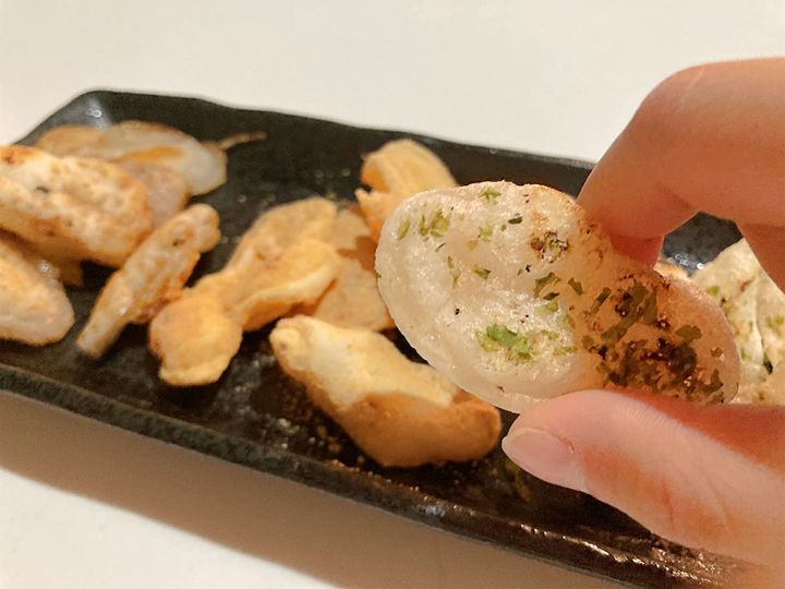 のり塩味の切り餅おかき