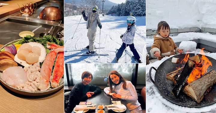 ニセコスキー場のゲレンデや食事の様子