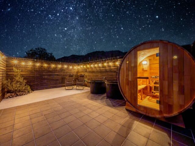 自然あふれるプライベートサウナ