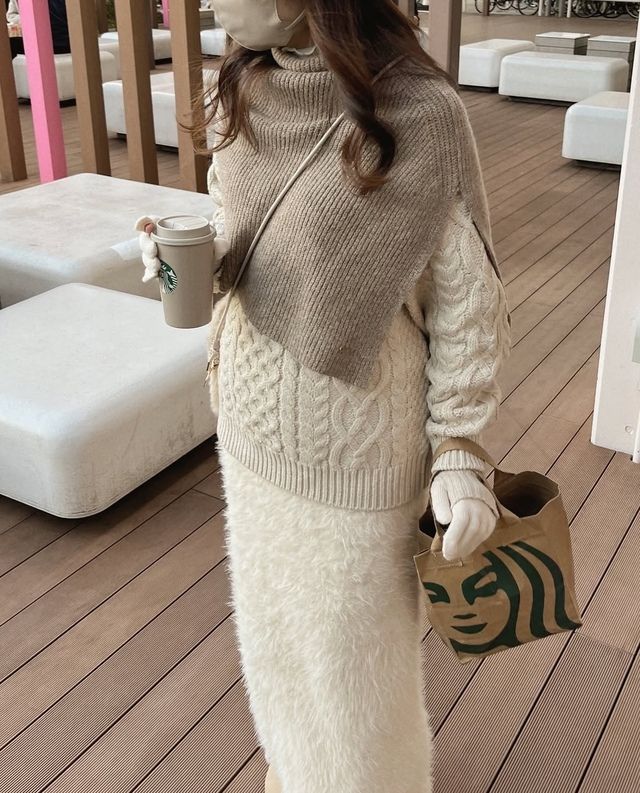 しまむらニットケープ2