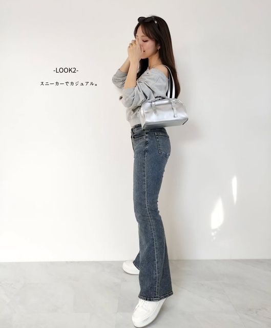 GUスリムフレアジーンズ2