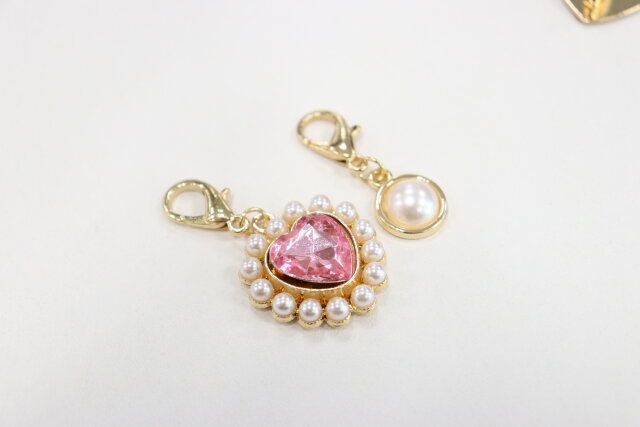 スマホチャーム（ハートパール、3P） チャーム