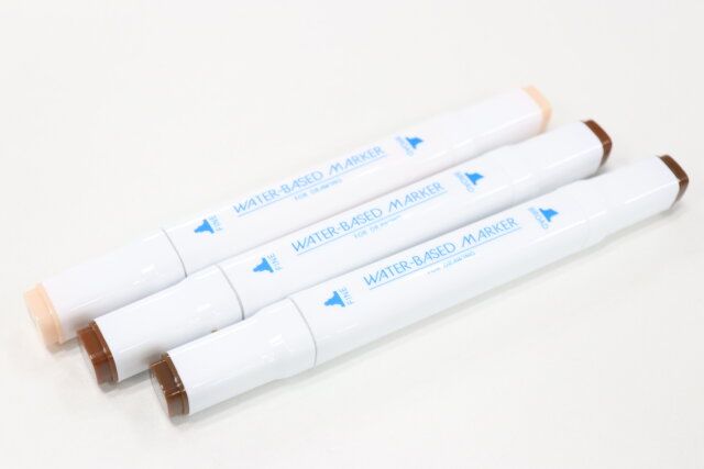 水性イラストマーカー（ナチュラルカラー、丸芯タイプ、3本）