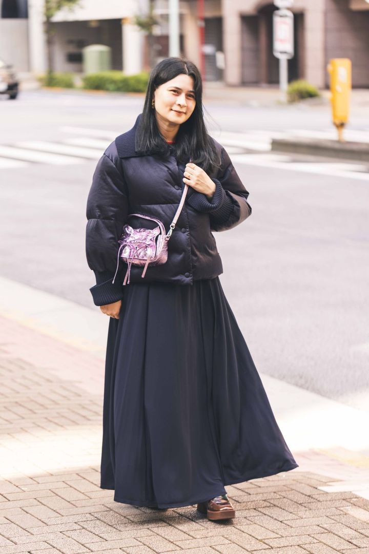 今井あきのAcne Studiosのバッグコーディネート