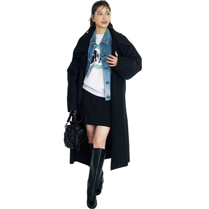 冬アウターのインナーにGジャン合わせで洒落感アップ