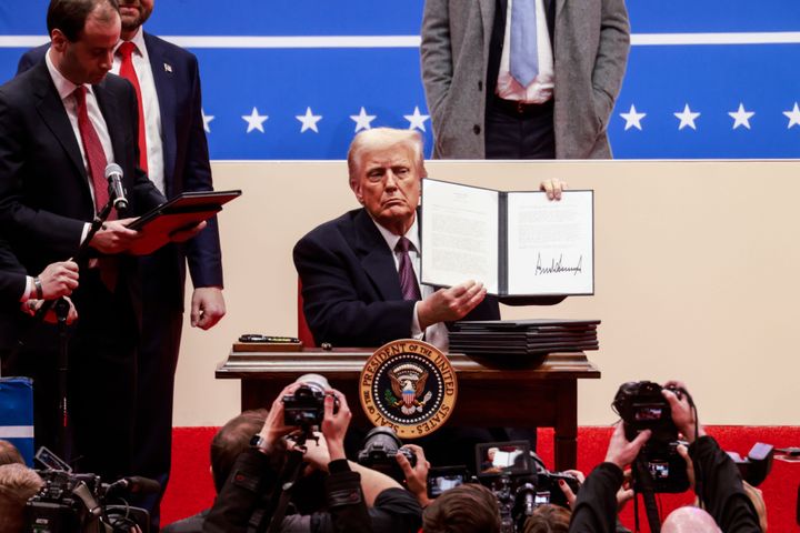 20日（現地時間）、トランプ大統領就任式での様子