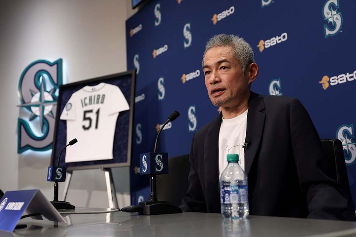 米殿堂入りの会見に臨んだイチロー氏（C）Getty Images