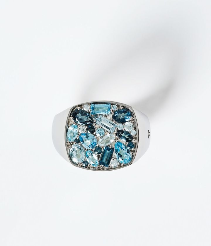 「カレイドスコープ」リング 空（SV×ロンドンブルートパーズ×スカイブルートパーズ×スイスブルートパーズ）￥108,700