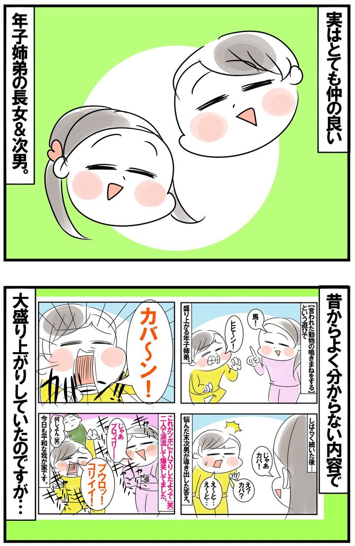 実はとても仲の良い年子姉弟。