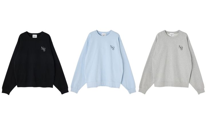 画像: Ngm.S ロゴ スウェットトップス ¥7,997（アイボリー/ブラック/ライトブルー/モクグレー） ※モデル着用カラーはアイボリーになります。