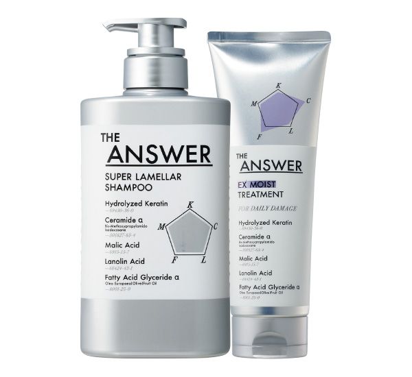 【左】スーパーラメラシャンプー 【右】EXモイストヘアトリートメント EXグロスヘアトリートメント EXリペアヘアトリートメント