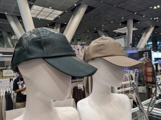 レディースPUレザーキャップ