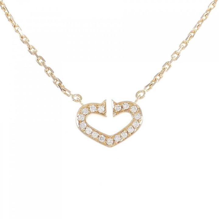 カルティエのCハートネックレス