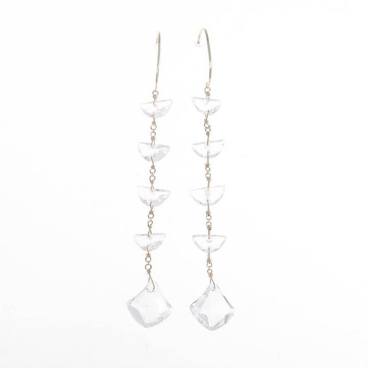 アガットのクォーツピアス