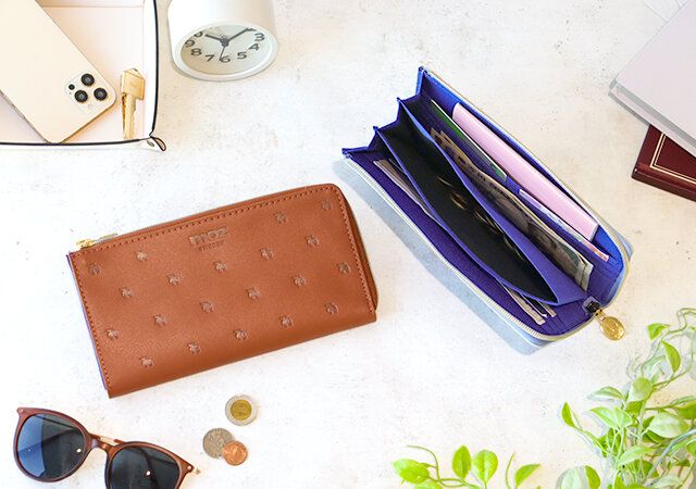 moz［モズ］整理上手な牛革長財布 earth brown