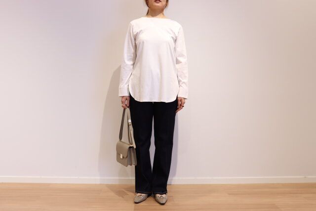 プラステのグロスジャージーカフスドッキングプルオーバー6