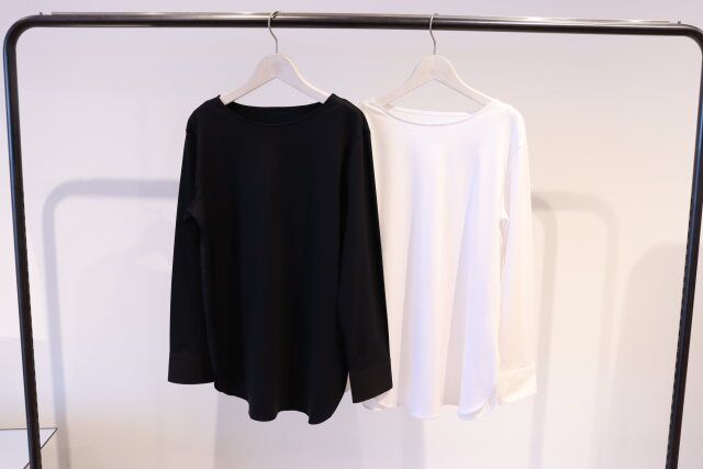 プラステのグロスジャージーカフスドッキングプルオーバー1