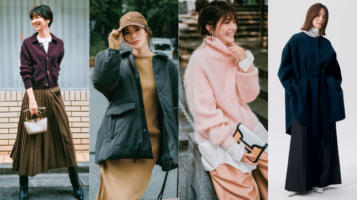 気温12度の服装のコラージュ写真