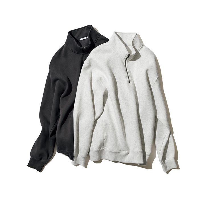 GUのハーフジップスウェット
