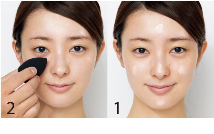 1下地 スポンジを使って丁寧になじませる