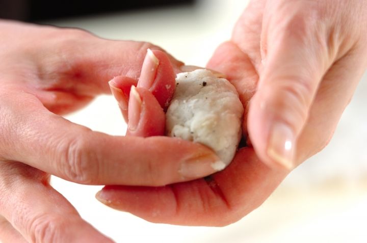 里芋ナゲットスイートチリソース添えの作り方2