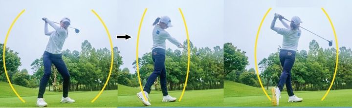 美しいだけでなく飛距離も大きく出るスイング！女子プロスイングの作り方