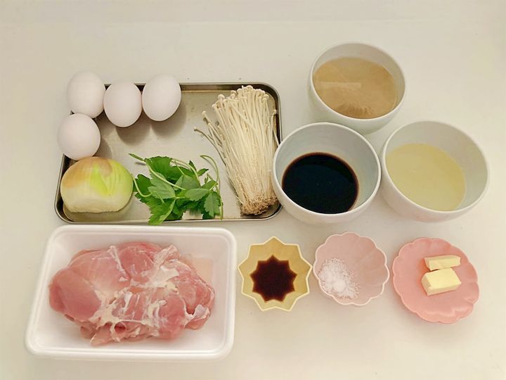 黄金の親子丼の材料