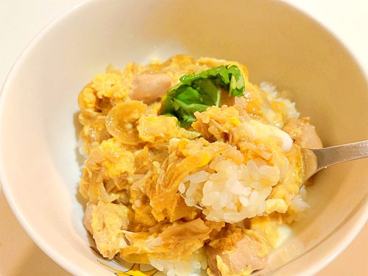 完成した黄金の親子丼