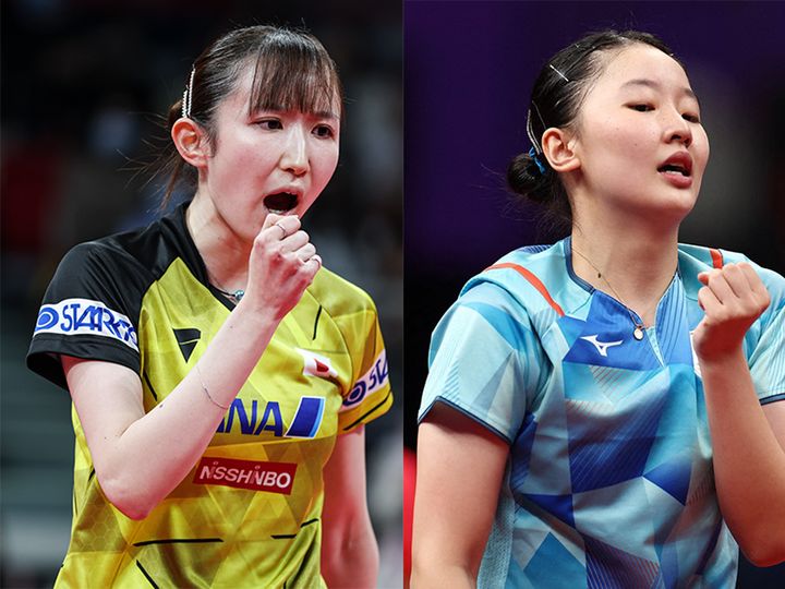 早田ひなと張本美和（C）Getty images、ロイター
