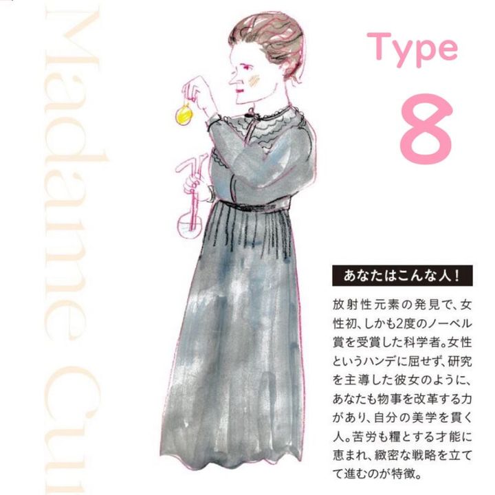 水晶玉子の女傑占い Type8のキュリー夫人